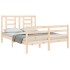 Estructura de cama con cabecero madera maciza 120x200