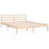 Estructura de cama con cabecero madera maciza 140x200