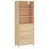 Aparador alto madera contrachapada color roble 69,5x34x180