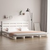 Estructura de cama madera maciza de pino blanco 120x190 cm