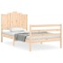 Estructura de cama con cabecero madera maciza 100x200