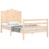 Estructura de cama con cabecero madera maciza 100x200