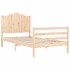 Estructura de cama con cabecero madera maciza 100x200