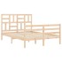 Estructura de cama con cabecero madera maciza 140x190