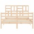 Estructura de cama con cabecero madera maciza 140x190