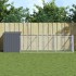 Caseta perros con corral acero galvanizado gris 110x405x110