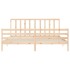 Estructura de cama con cabecero madera maciza 200x200