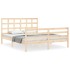 Estructura de cama con cabecero madera maciza 160x200