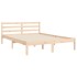 Estructura de cama con cabecero madera maciza 140x200