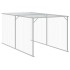 Gallinero con corral acero galvanizado gris 117x609x123