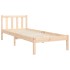 Estructura de cama con cabecero madera maciza 100x200