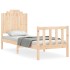 Estructura de cama individual con cabecero madera