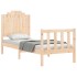 Estructura de cama individual con cabecero madera