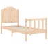 Estructura de cama individual con cabecero madera