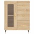 Aparador alto madera contrachapada color roble 69,5x34x180