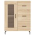 Aparador alto madera contrachapada color roble 69,5x34x180