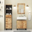 Conjunto de muebles de baño 3 piezas madera maciza de mango