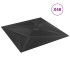 Paneles de pared 48 uds XPS estrella negro 50x50 cm 12