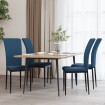 Sillas de comedor 4 unidades terciopelo azul