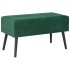 Mesa de centro de terciopelo verde 80x40x46