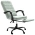 Silla de oficina reclinable de terciopelo gris