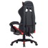 Silla gaming con reposapiés cuero sintético rojo y