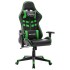 Silla de gaming de cuero sintético negro y