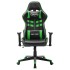 Silla de gaming de cuero sintético negro y