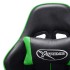 Silla de gaming de cuero sintético negro y