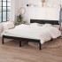 Estructura de cama de madera maciza de pino negro 140x190