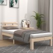 Estructura de cama madera maciza 75x190 cm