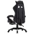 Silla gaming con reposapiés cuero sintético blanco y