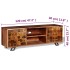 Mueble de TV de madera maciza de sheesham 120x30x40