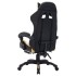 Silla gaming con luces LED RGB cuero sintético dorado y