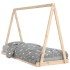 Estructura de cama para niños madera maciza de pino 80x200