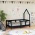 Estructura de cama para niños madera de pino negro 70x140