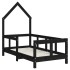 Estructura de cama para niños madera de pino negro 70x140