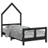 Estructura de cama para niños madera de pino negro 80x160