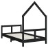 Estructura de cama para niños madera de pino negro 80x160