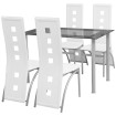 Conjunto de comedor de cinco piezas blanco