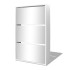 Mueble zapatero 3 niveles y espejo blanco 63x17x102,5