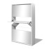 Mueble zapatero 3 niveles y espejo blanco 63x17x102,5