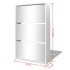 Mueble zapatero 3 niveles y espejo blanco 63x17x102,5