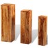 Soportes para plantas 3 uds madera maciza de sheesham