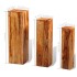 Soportes para plantas 3 uds madera maciza de sheesham