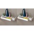 Estantes de pared flotantes con cajones 2 uds blanco 80