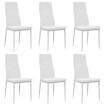 Sillas comedor 6 unidades cuero artificial blanco