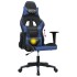 Silla gaming de masaje cuero sintético negro y