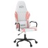 Silla gaming de masaje cuero sintético blanco y