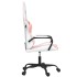 Silla gaming de masaje cuero sintético blanco y